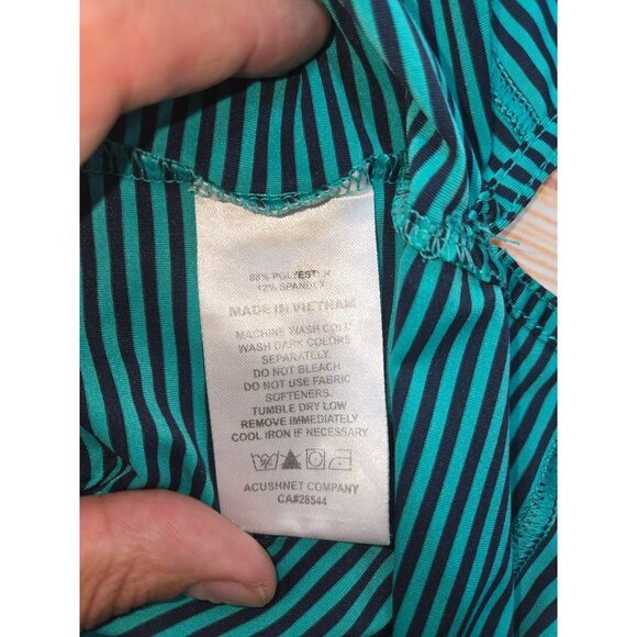 FOOTJOY FJ Men's Green Striped Lisle Golf Polo Large - Picture 6 of 8